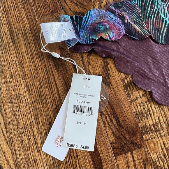 PILYQ Plume Peacock Wave Full Teeny Reversible Bikini Bottoms NWT - Picture 9 of 9